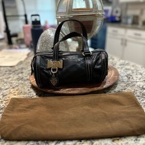 Gucci vintage Black Leather mini Boston bag